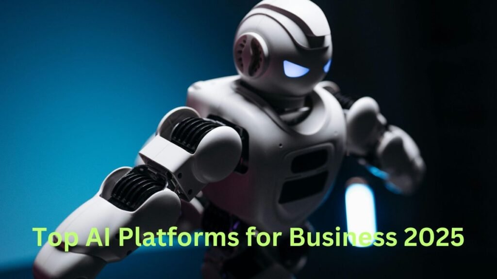 Illustration of the best AI platforms for business in 2025, enhancing productivity and growth.
